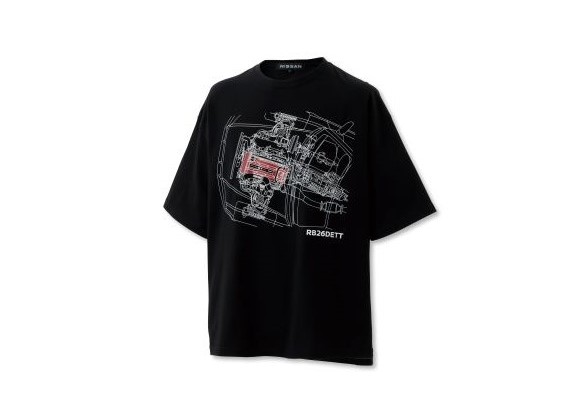 R34エンジンイラストTシャツ 